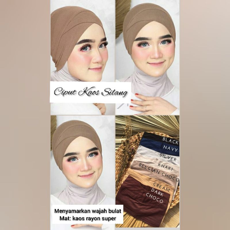CIPUT BANDANA SILANG PREMIUM 2 SISI (MENYAMARKAN WAJAH BULAT)-6