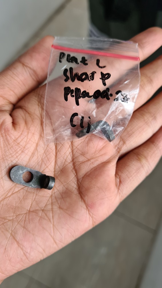 Plat L  Angin Sharp Pipa Od 25 Lubang Standart Sparepart  Angin Murah Kd As51 Sno - 0166