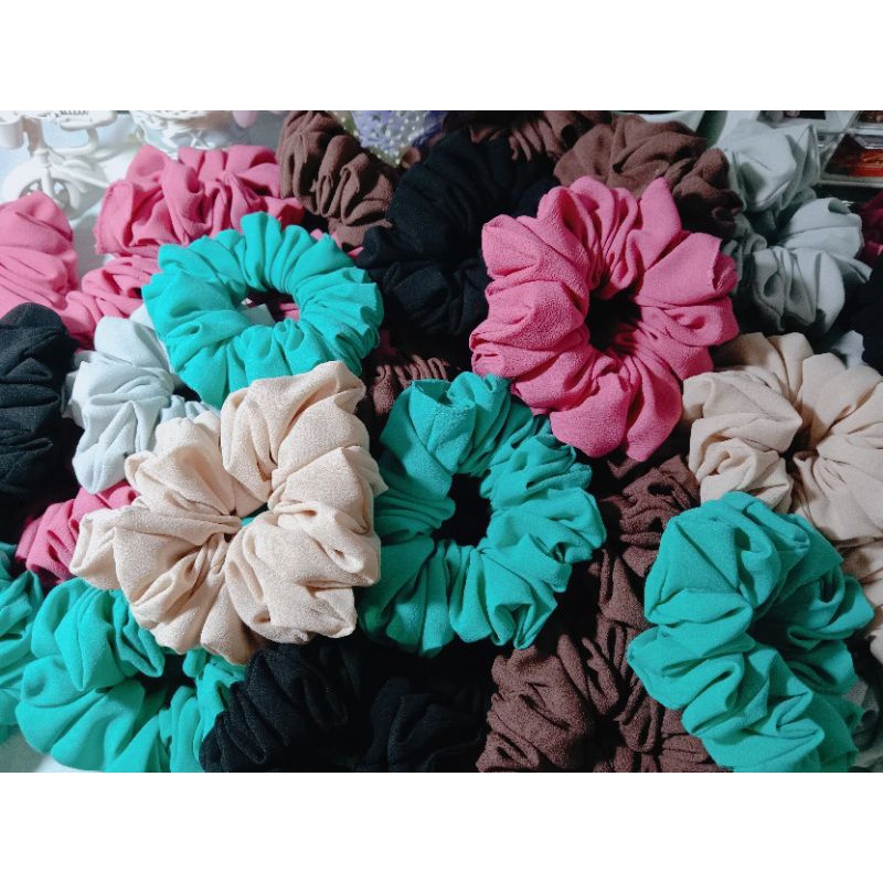 Paket Usaha scrunchie Sedang 12 Pcs Murah