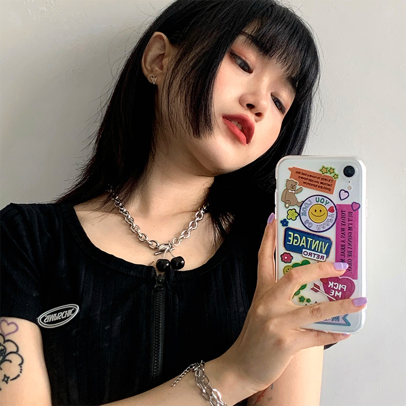 Soft Case TPU Transparan Motif Lucu Cover iphone 11 11pro 11promax X XR XS MAX 6 7 8 plus SE