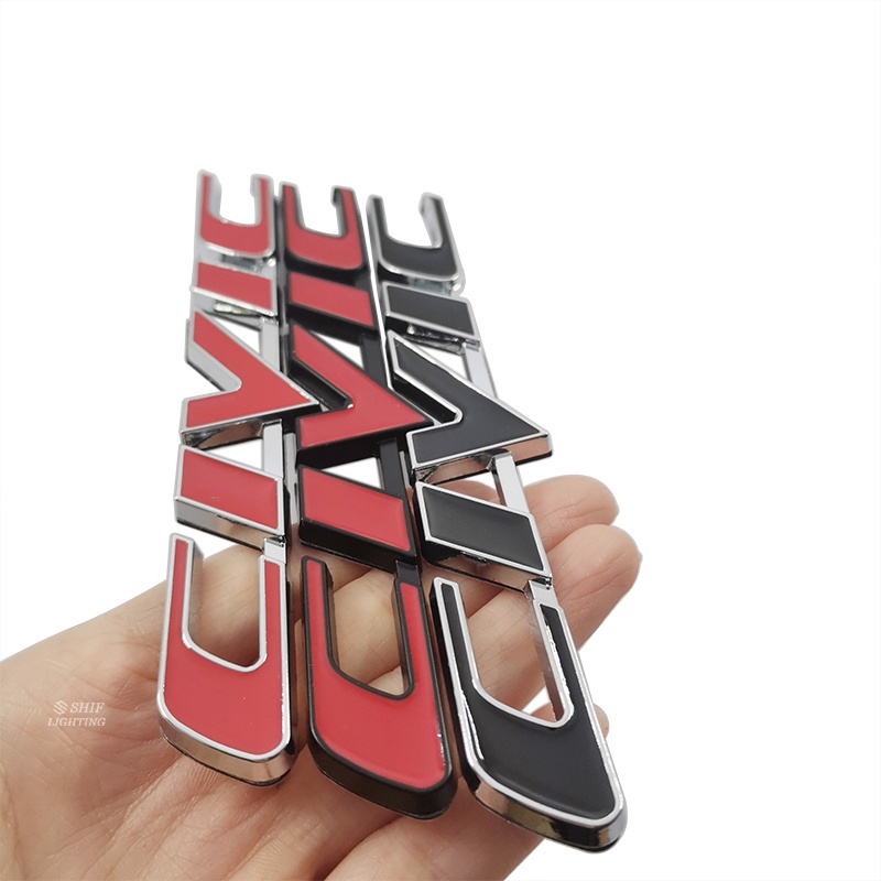 1pc Stiker Emblem Logo CIVIC Bahan Metal Untuk Bagasi Belakang Mobil HONDA