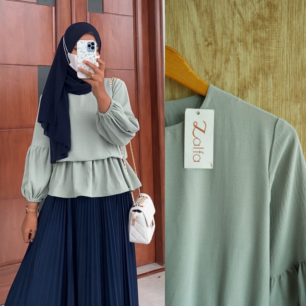 ADINDA blouse by ZALFA OUTFIT / blouse polos / blouse crincle