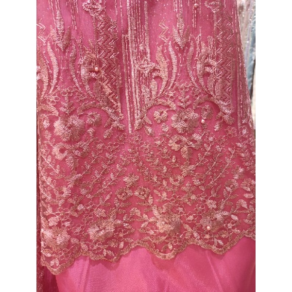 Kain Tile Brokat Majestic Rain Dress A D#4 No 7 Pink.