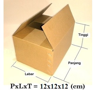 

kardus box packing uk. 12x12x12 (cm)