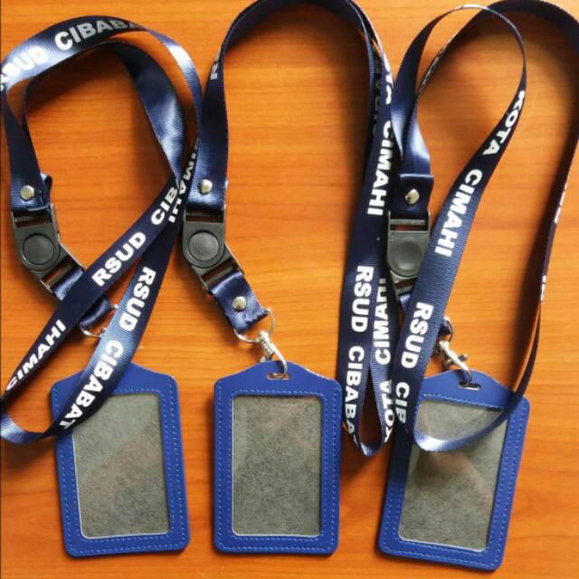 

tali lanyard custome sablon plus casing kulit minim 50