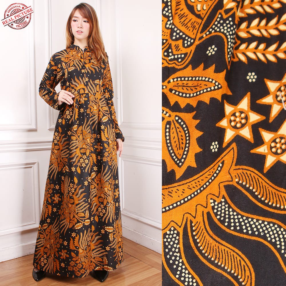 SB Collection Dress Maxi Nanda Longdress Gamis Terusan Batik Wanita