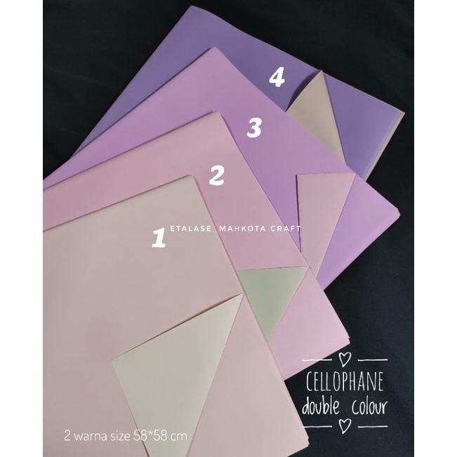 

1 lembar cellophane 2 warna / Flower Wrapping Paper Kertas Buket Bunga Polos