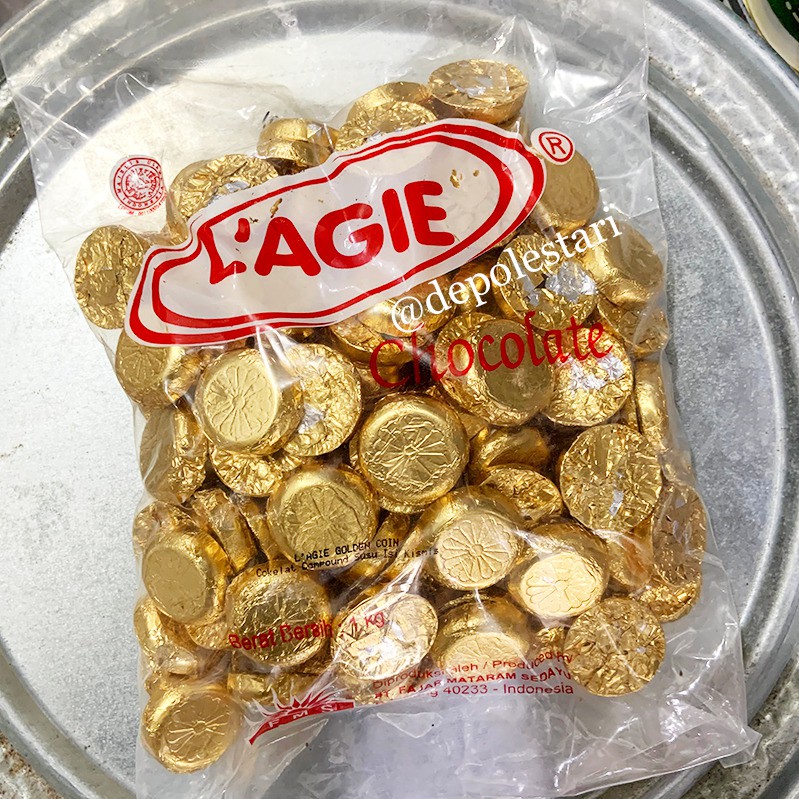 

L'agie Cokelat Golden Koin Emas 1Kg