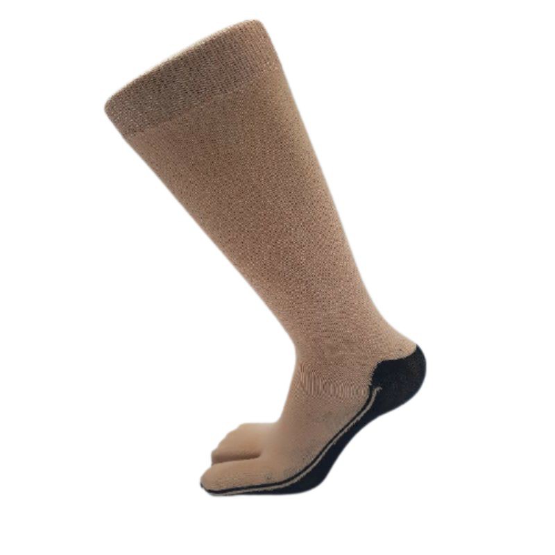 kaos kaki jempol cream telapak hitam/kaos kaki jempol cream/kaos kaki muslim polyester