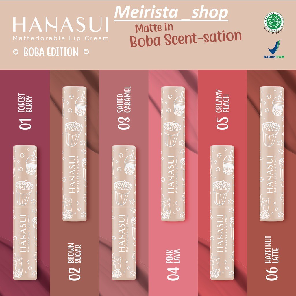 PROMO HANASUI LIP CREAM BOBA /LIPCREAM BOBA/HANASUI/LIPCREAM/LIPSTIK