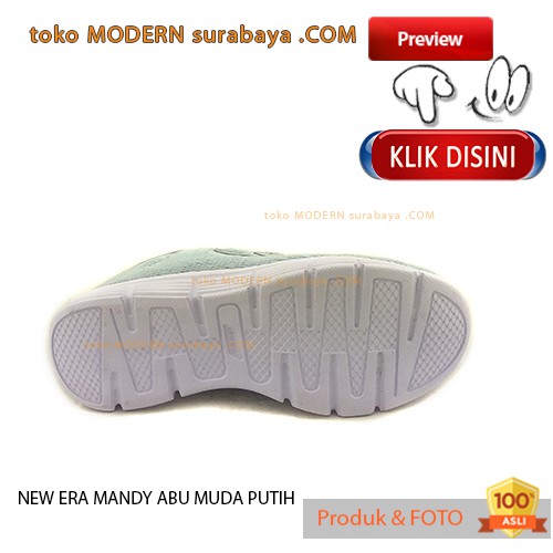 NEW ERA MANDY ABU MUDA PUTIH sepatu anak casual kets sneakers