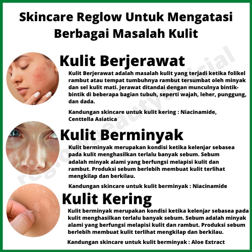 PAKET REGLOW Skincare Original Glow Skin Treatment Perawatan Pemutih Wajah BPOM Cream Penghilang Flek Hitam Toner Kulit Kusam Facial Wash Pembersih Jerawat Kosmetik Reg Glow Beauty Re Glow dr Shindy Putri Official Store Ori-2