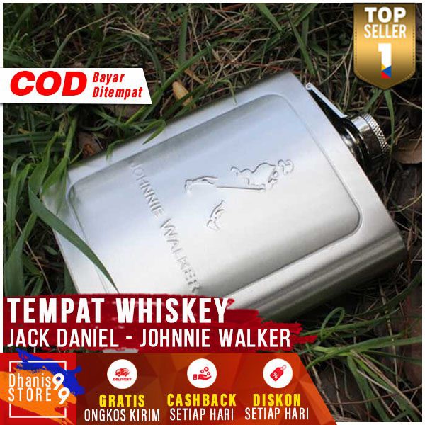 Tempat Whiskey Vintage Hip Flask Stainless Botol Wine Hipflask Jack Daniel Johnnie Walker Unik