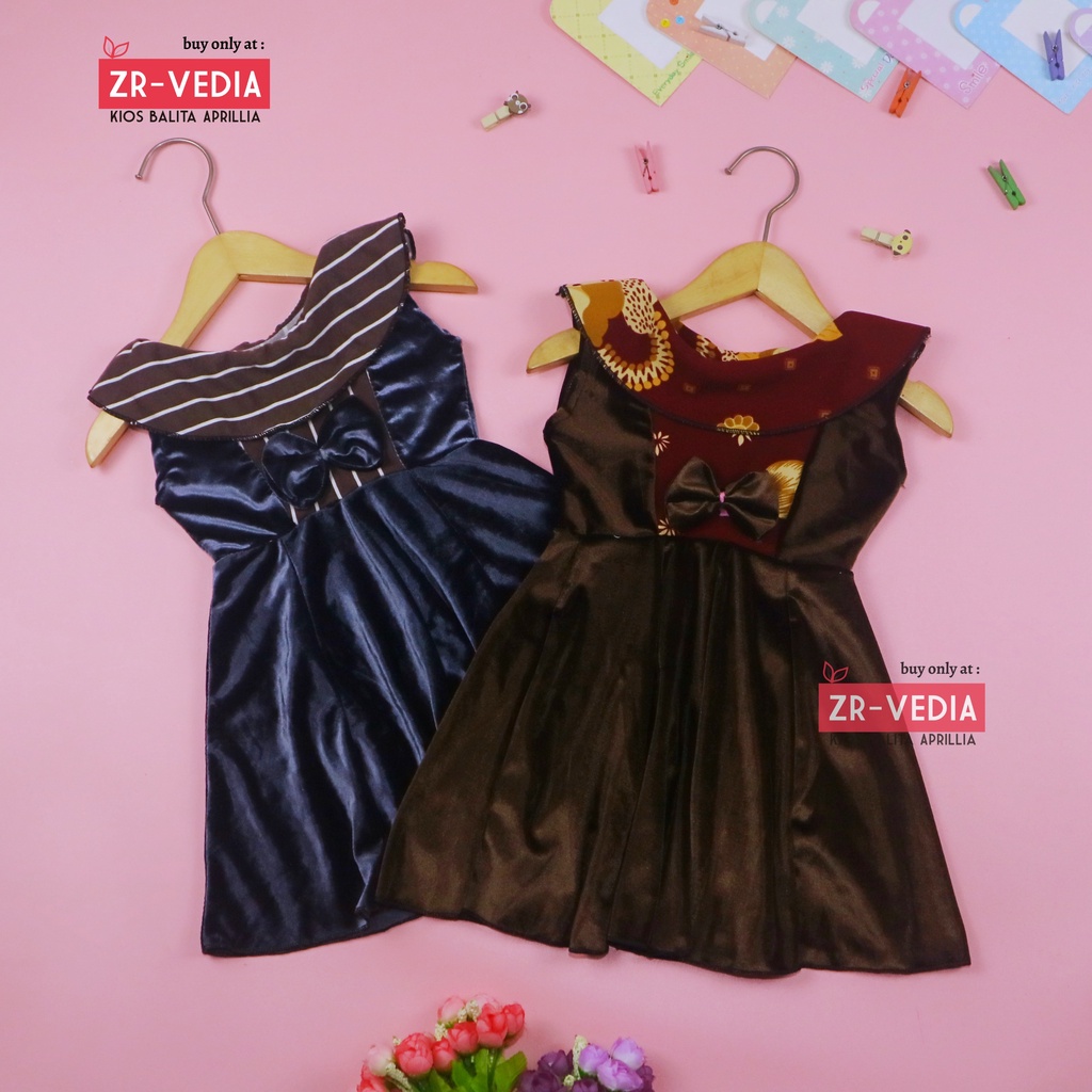 [BLUDRU] Dress Cantika Bayi - 3 Tahun / Baju Pesta Kensi Polos Grosir Cewe Dres Anak Perempuan Gaun