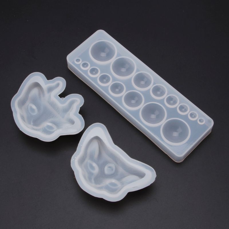 SIY  Cute Cartoon Cat Eye Silicone Resin Molds Kit Epoxy Resin Casting Jewelry Tools