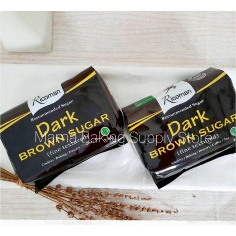 

RICOMAN Dark Brown Sugar Dark 1 KG Gula Merah Wangi