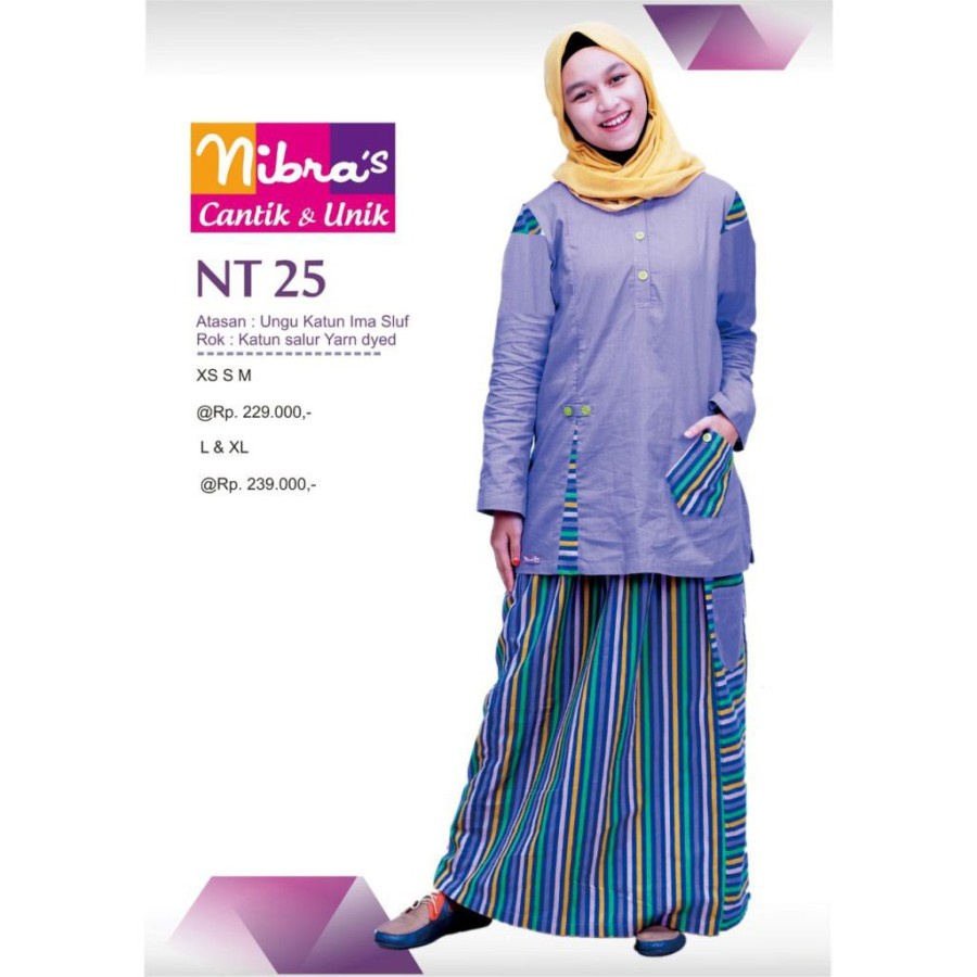 Setelan Rok Teen Nibras NT 25 Ungu / Setelan Anak Nibras Original / SETELAN ANAK NIBRAS / BAJU NBRS 