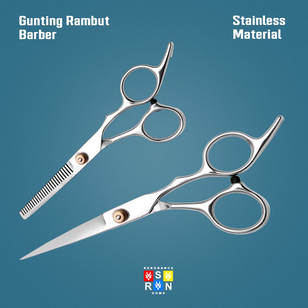 Gunting Rambut Stylish Stainless / Gunting Barber Resonance Home