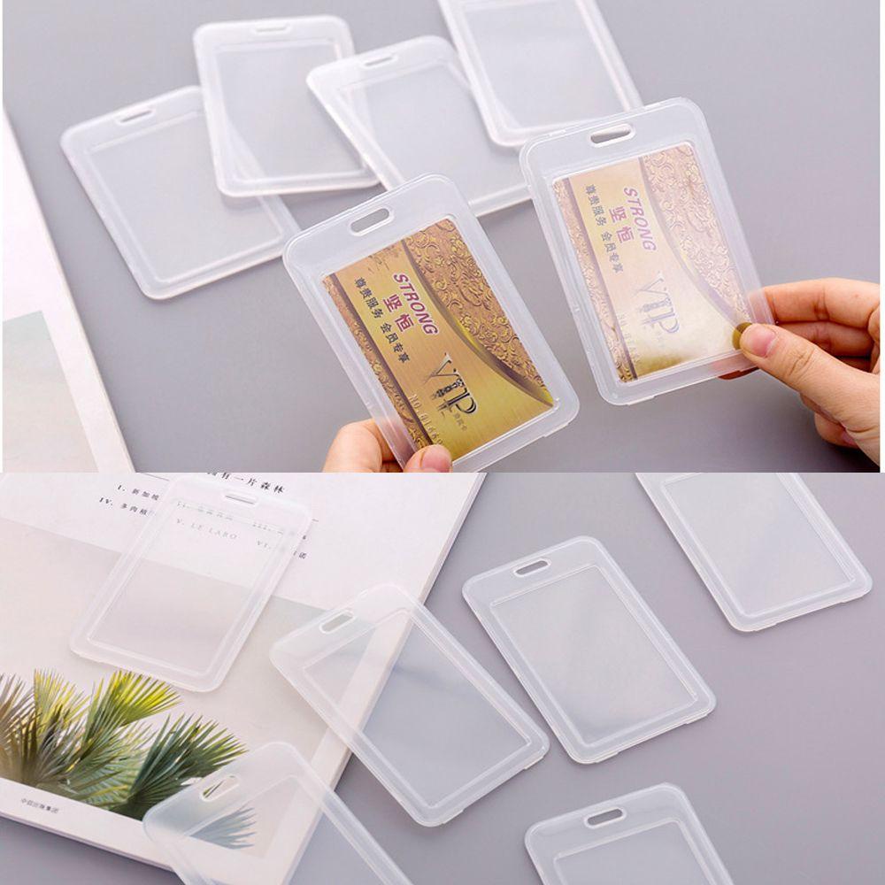 SUYO Ic Card Holder Perlengkapan Kantor Sekolah Tempat Kartu Kerja Plastik Protection Sleeve