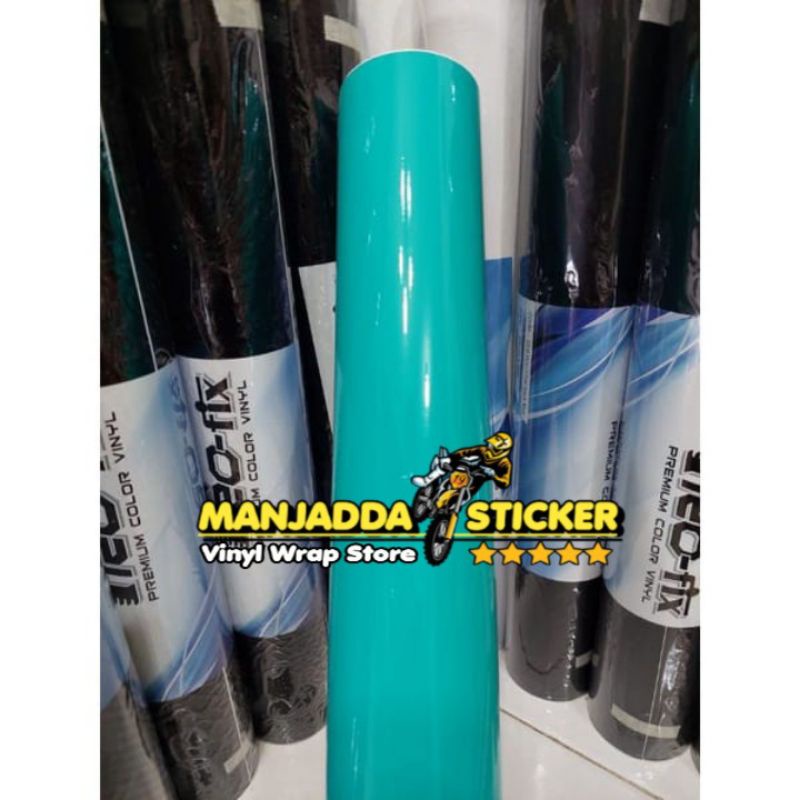 Stiker skotlet hijau tosca glossy kualitas super premium