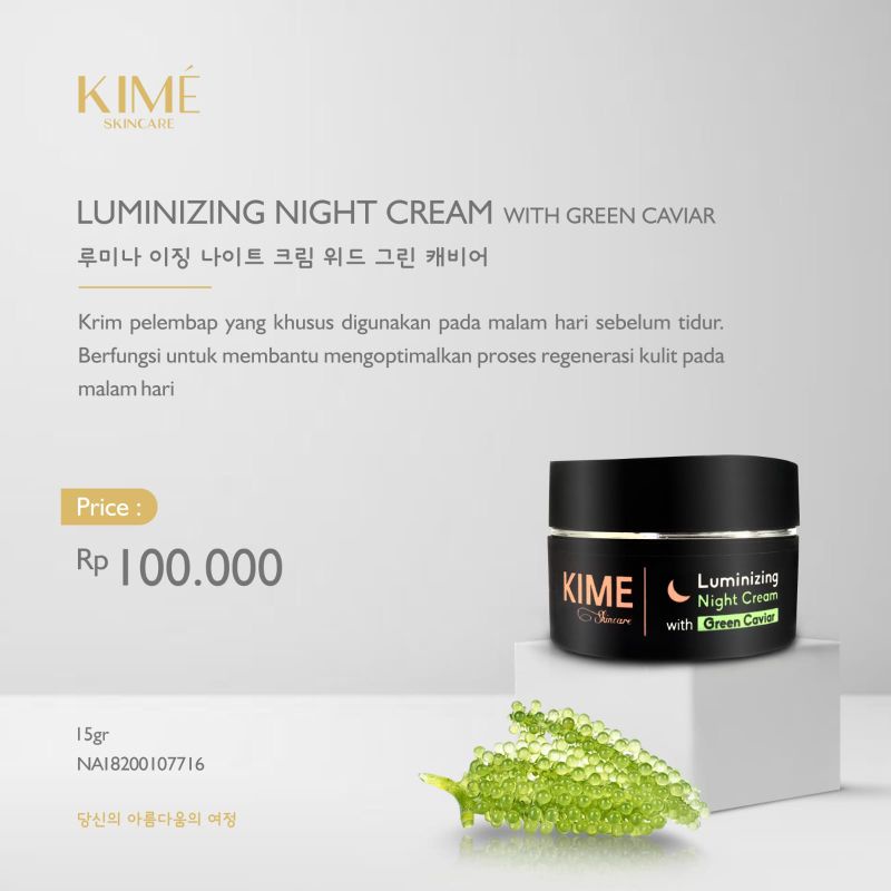 Krim Malam KIME/Night Cream KIME/Krim KIME Skincare