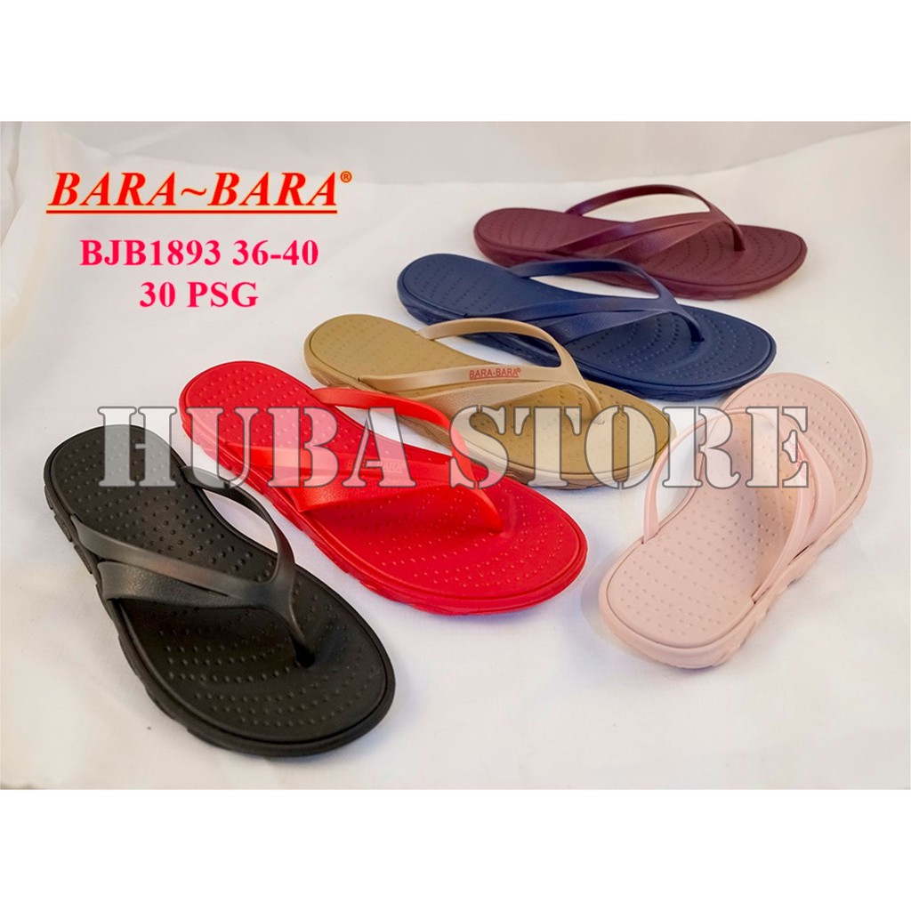 HUBA SANDAL JEPIT WANITA JELLY SENDAL CEWE KARET IMPOR BARABARA BJB1893