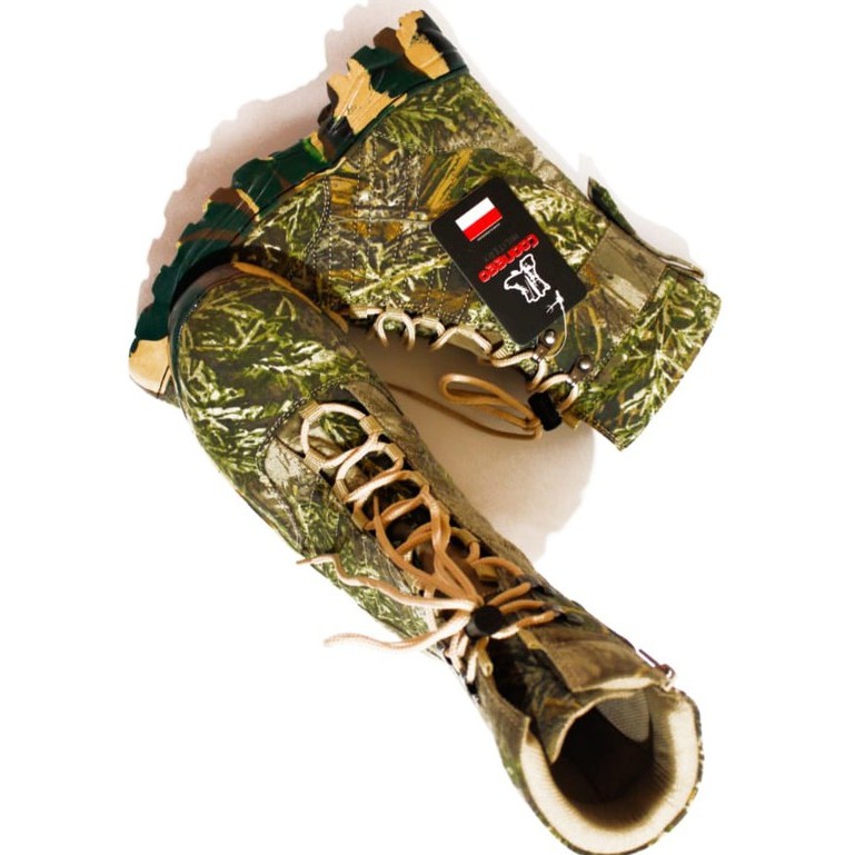 SEPATU SAFETY BOOTS NINJA CAMO HUNTING/BERBURU,SAFETY UJUNG BESI,TINGGI 10INC