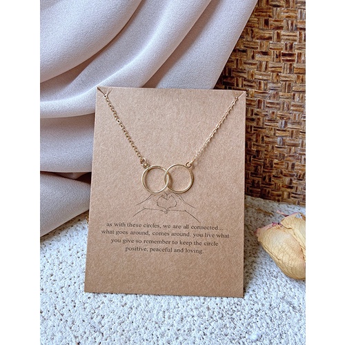 LRC Kalung Fashion Paper Card Circle Letter Butterfly Alloy P3348X