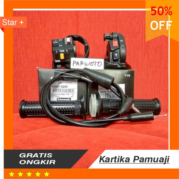 Holder Saklar Kanan Gas Kontan Spontan KSR Dobel Stater  Saklar Kiri Ninja 150 RR - Original