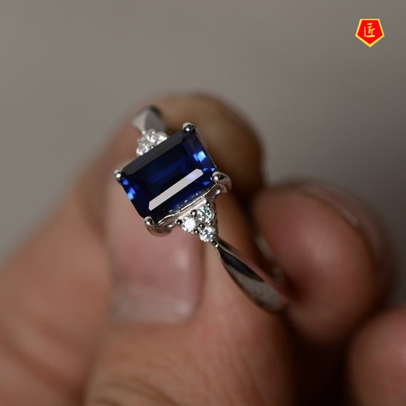 [Ready Stock]Creative Personality Inlaid Colored Gem Ring