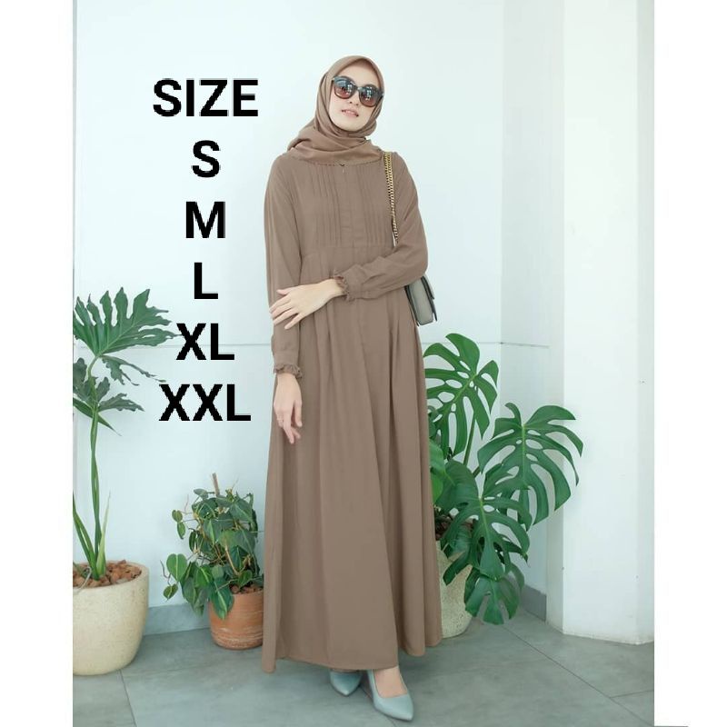 Gamis remaja polos Hitam terbaru kekinian 2021/ Baju Gamis wanita murah / 2021 Terbaru Super Kek Nm