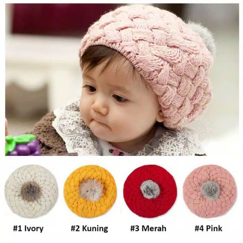 Topi Rajut bayi model nanas - kupluk anak - pineapple baby hat