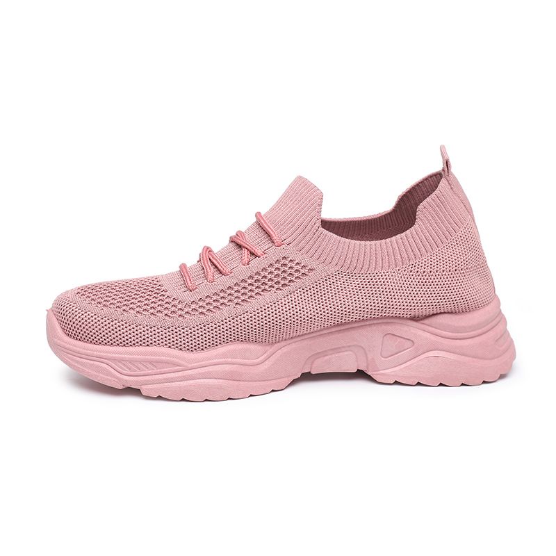 [GROSIR][COD] SEVEN_DAY SEPATU RAJUT WANITA SLIP ON SNEAKERS TANPA TALI SPORT SHOES FZ-F26 PINK