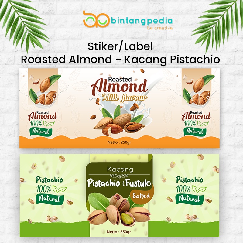 

STIKER/LABEL ROASTED ALMOND/KACANG PISTACHIO (CUSTOM STIKER)