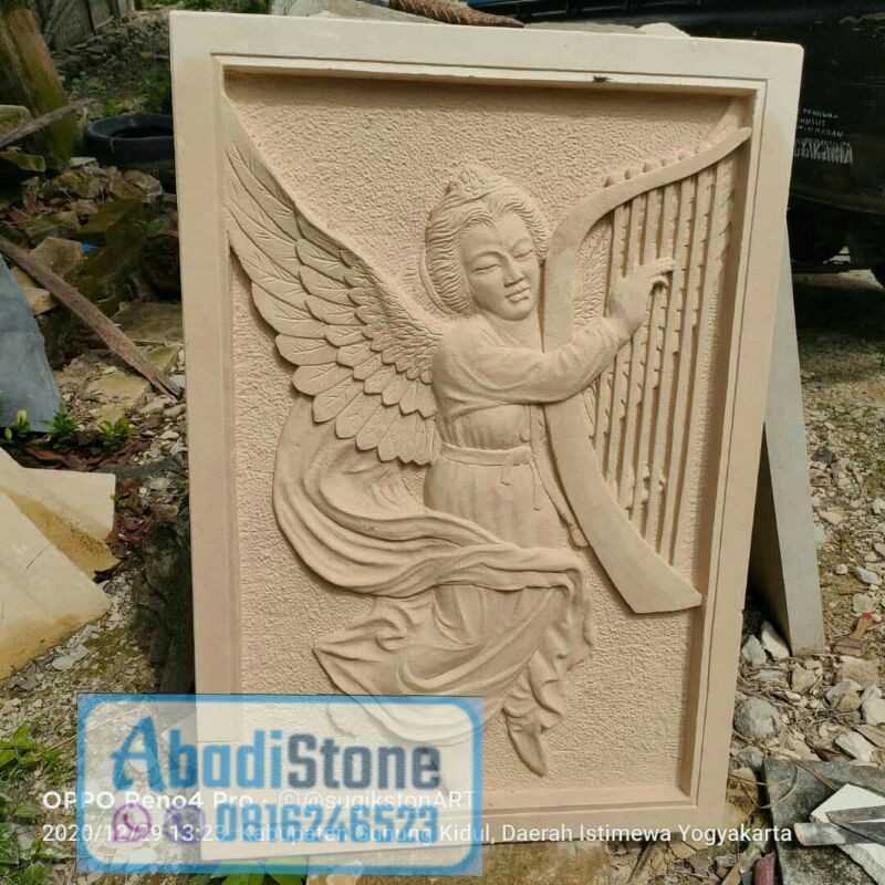 relief batu ukir batu alam paras jogja hiasan dinding jogja batu putih