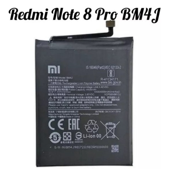 Baterai Batre  Xiaomi Redmi Note 8 Pro BM - 4J Xiaomi Note 8 pro BM4J  Batre ORIGINAL