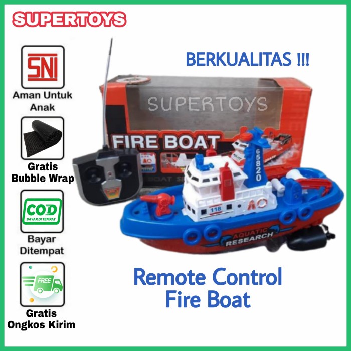 BARU Mainan Anak Kapal Kapalan Remote Control RC Rescue Boat RC Boat