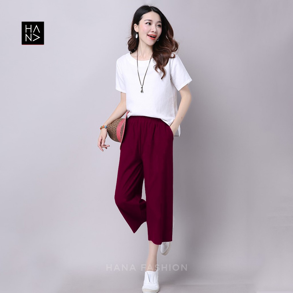 HanaFashion JKT - Maika Pants Celana Kulot  Bahan Wanita - LP054