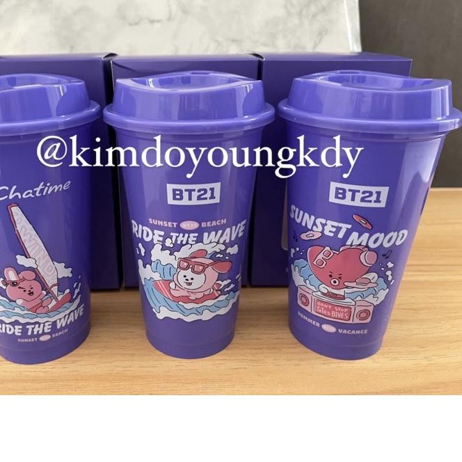 

Terkini [ & ] Reusable Cup/ Tumbler & Key Ring/ Key Chain / Gantungan Kunci & Magnet BT21 x Chatime TR6**