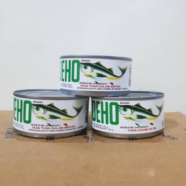 

Deho Ikan Tuna Dalam Minyak 180 gr / Tina Chunks In Light Oil