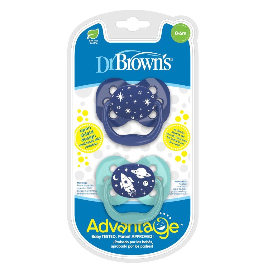 Dr Brown’s Advantage Pacifier 0-6M / 6-18M / Kompeng /Empeng-0-6 M