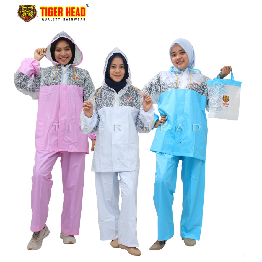 Jas Hujan Tiger Head 68203 Stelan GEMINI TIGERHEAD Wanita Baju Celana