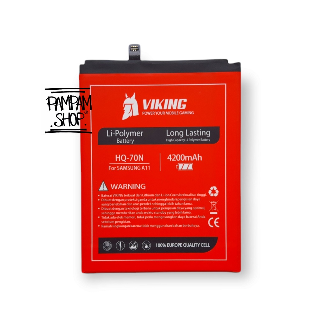 Baterai VIKING Double Power Original Samsung Galaxy A11 SM-A115F HQ-70N HQ70N A115 Batre Batrai Battery HP Handphone Ori