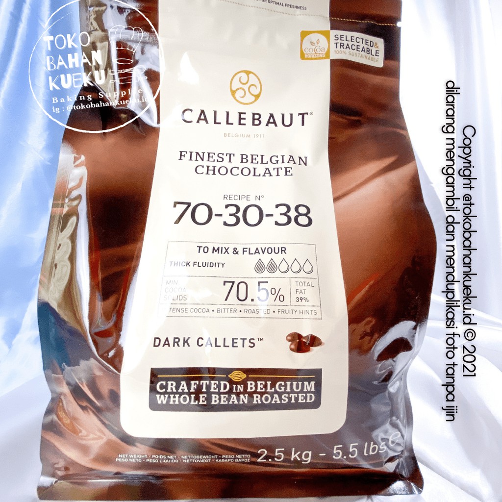

CALLEBAUT Dark Extra Bitter Chocolate Couverture 7030 70,5% 100 gr