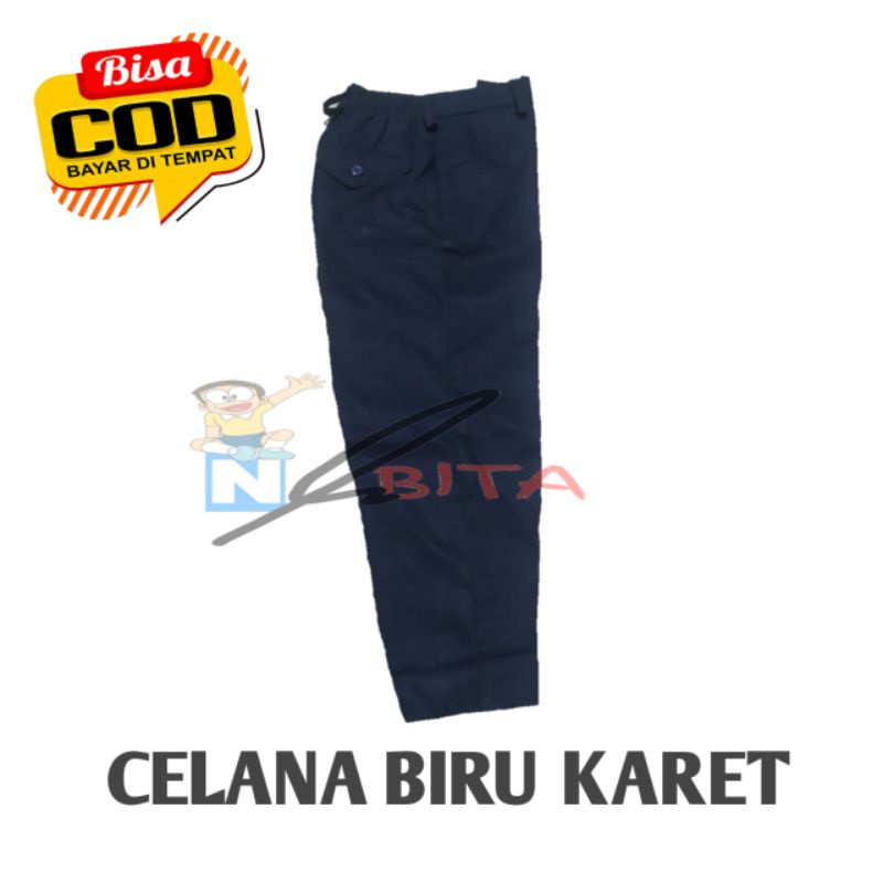 Jual Seragam Sekolah Sd And Mi Celana Biru Karet Shopee Indonesia 3113