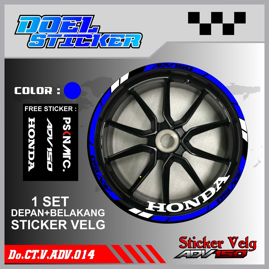 STICKER CUTTING LIST VELG HONDA ADV 150 VARIASI MOTOR DOEL 014