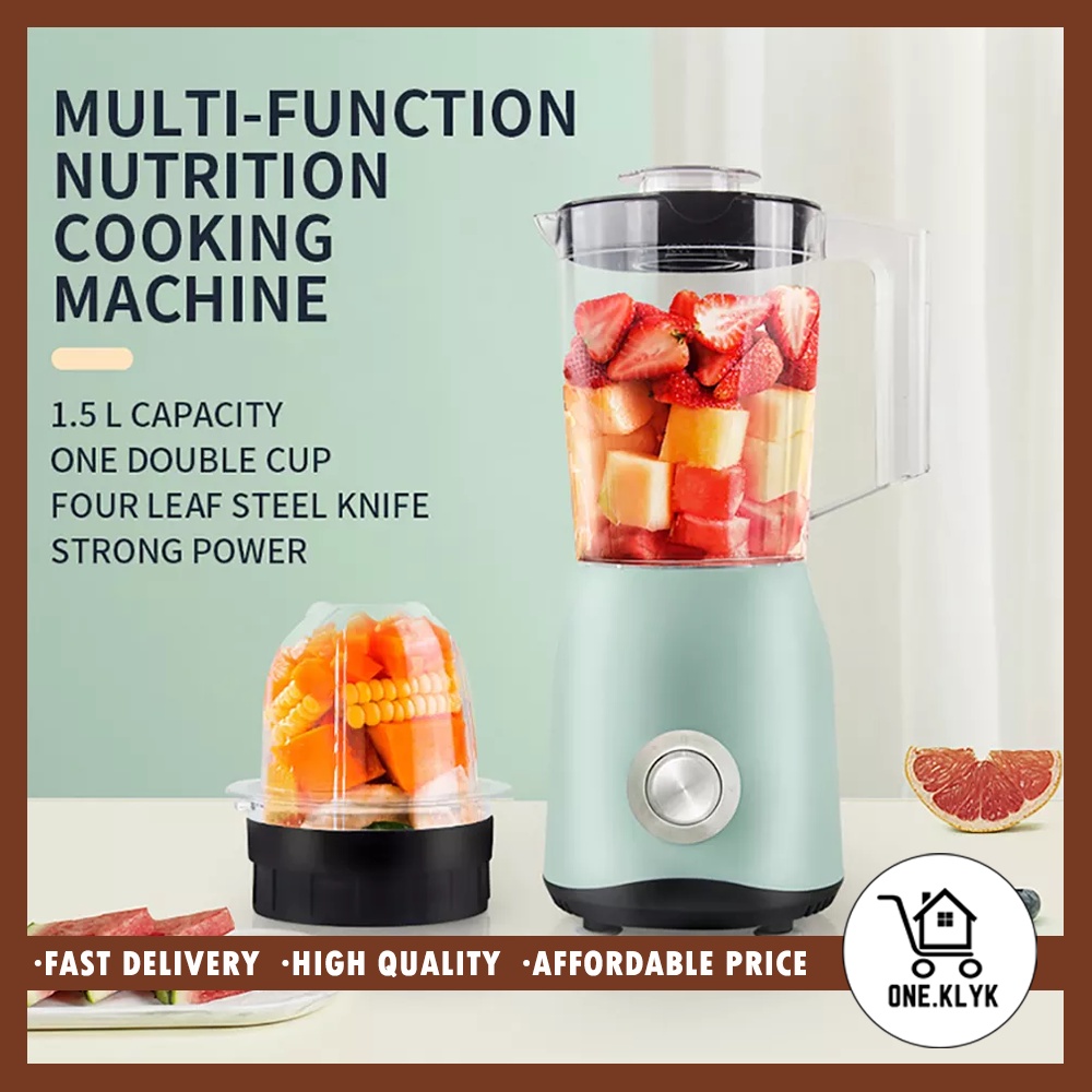 Blender Mini Rakii 2 in 1 Food Processor dan Juicer - Blender Kecil Juicer Rakii