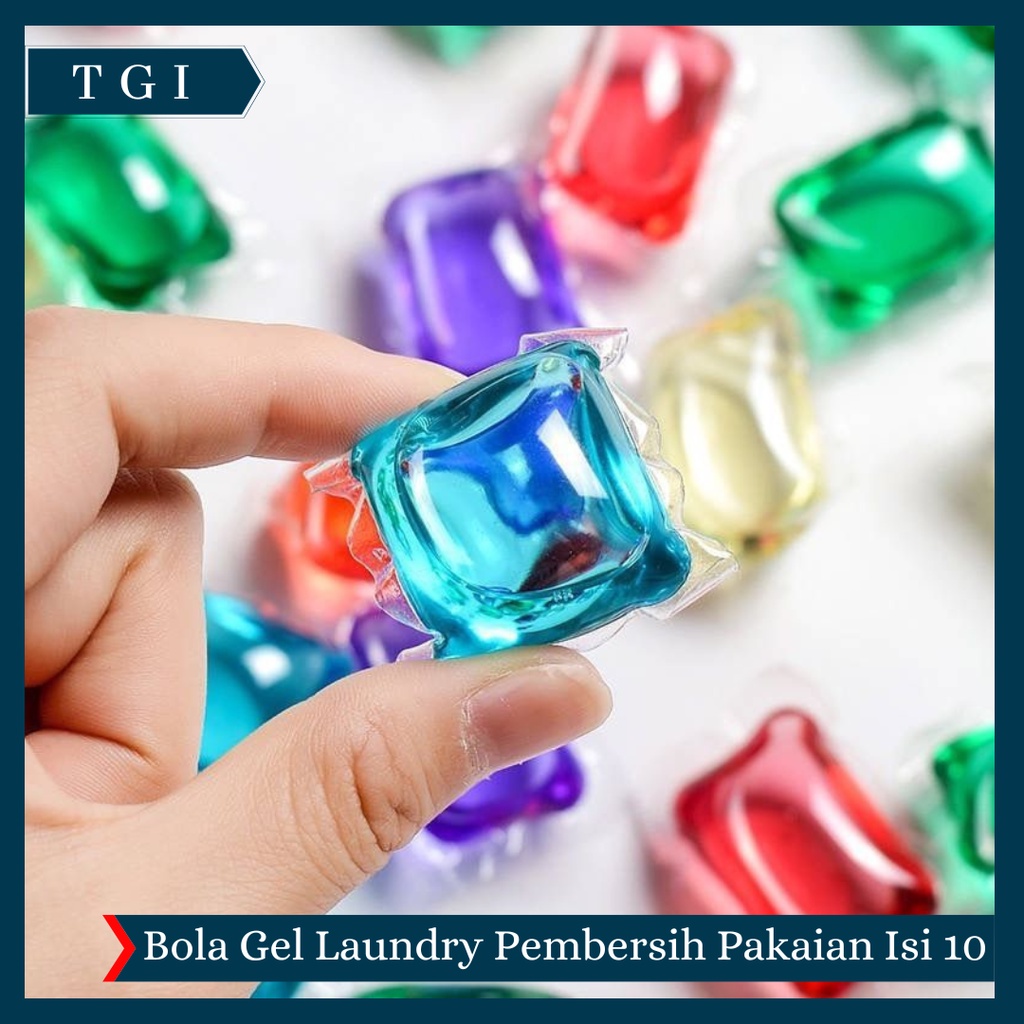 TGI - [ 10 PCS] DETERGENT LAUNDRY GEL BALL SABUN CAIR CUCI BAJU DETERGEN LIQUID BOLA AJAID TRAVEL DETERJEN MINI UNIK