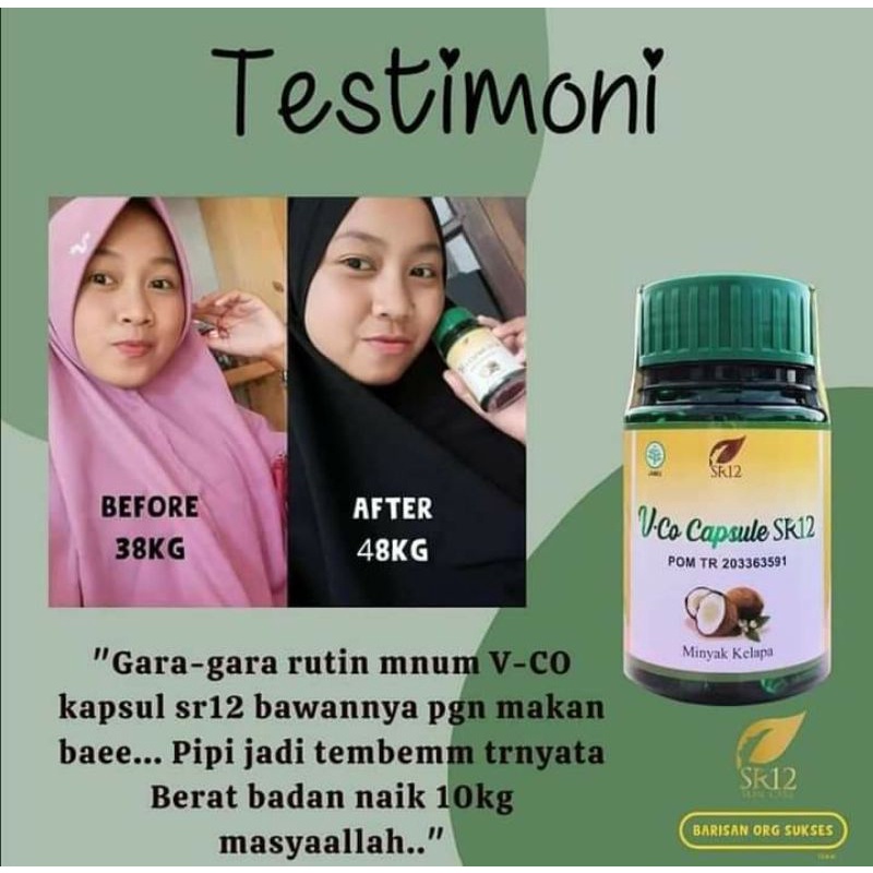 VICO kapsul SR12/penggemuk badan/MINYAK KELAPA MURNI 100% ASLI