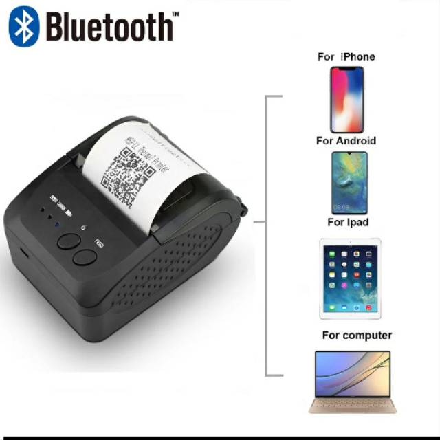 PRINTER MINI THERMAL BLUETOOTH PORTABLE PPOB/KASIR 58MM BATERAI 2000mAH LEBIH TAHAN LAMA